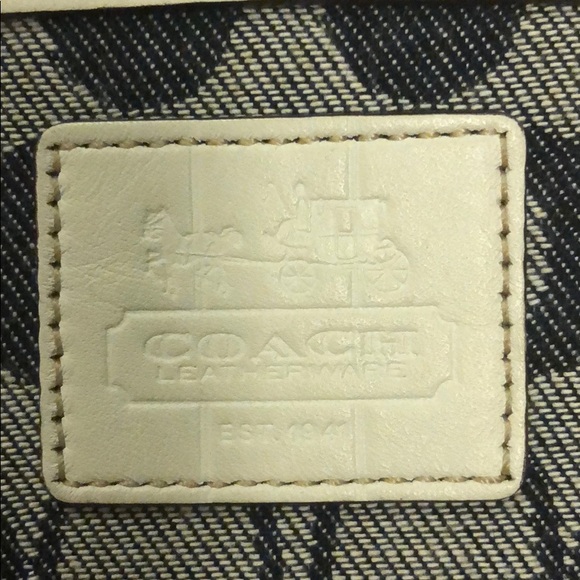 Coach Denim & White Crossbody - Picture 2 of 5